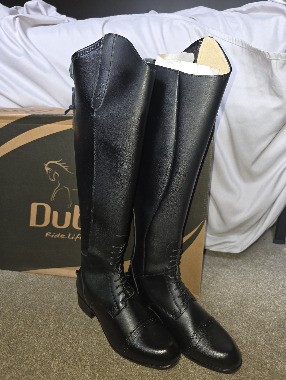 Dublin Holywell Field Womens Boots Long Riding Regular Height Wide Calf Size 7.5